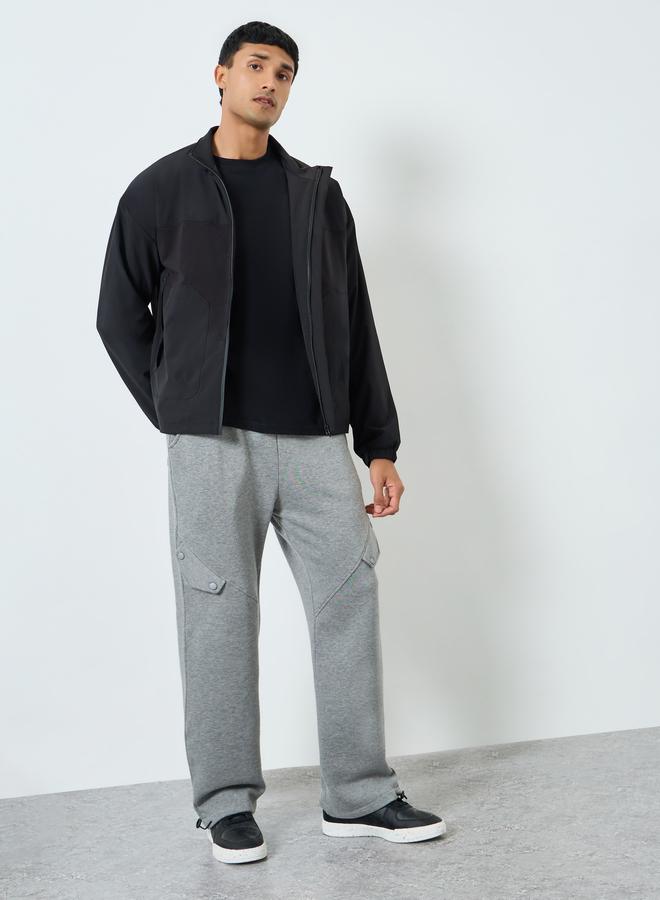 Styli Men Black Solid Zip-Up Jacket - Image 2